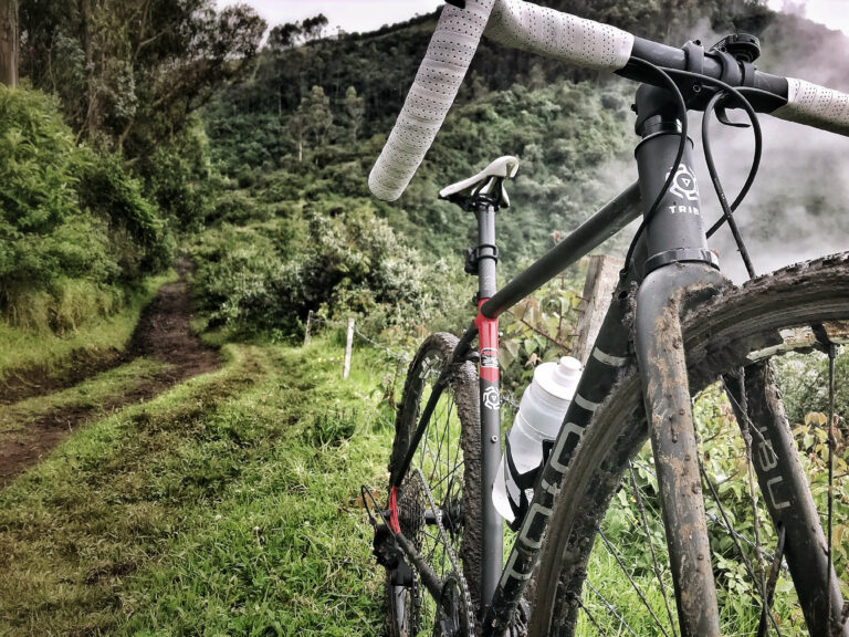 Gravel bike on dirty path