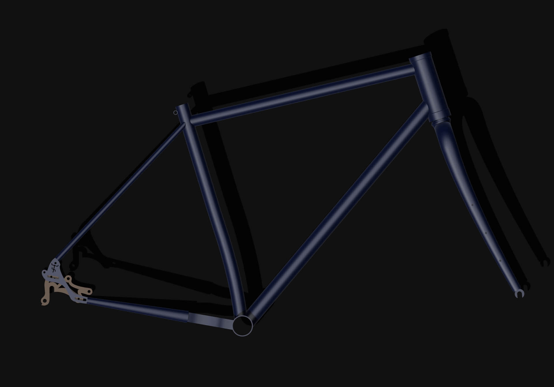 Urban Frame Set 3D Modelling - Tribu Bikes